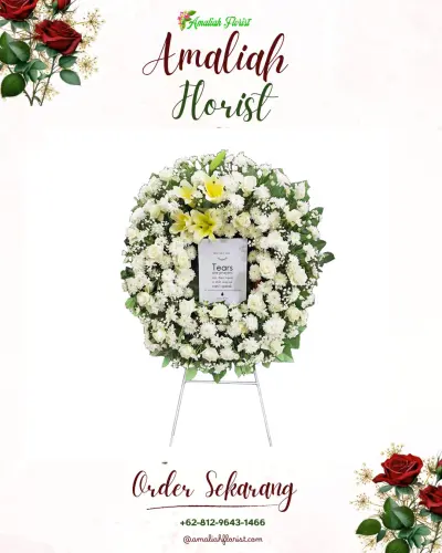Krans Bunga Duka Cita di Sukajawa Baru